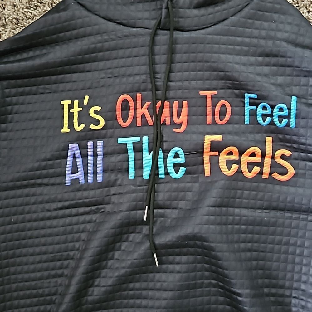 NWOT Mental Health Awareness black hooded sweatshirt. - Picture 2 of 12